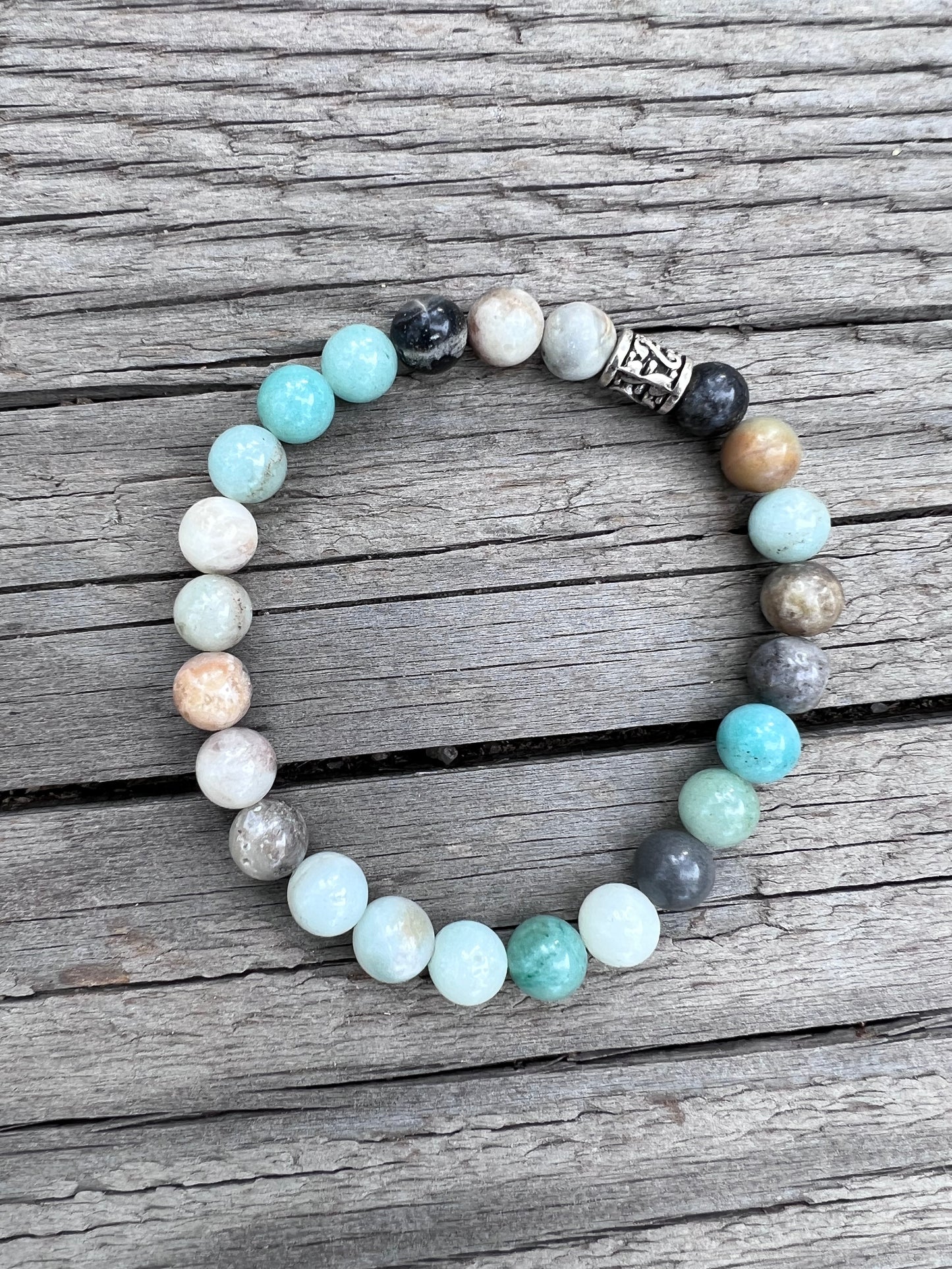 Stag spirit ~ 58 ~ take the lead. Amazonite mala & bracelet.